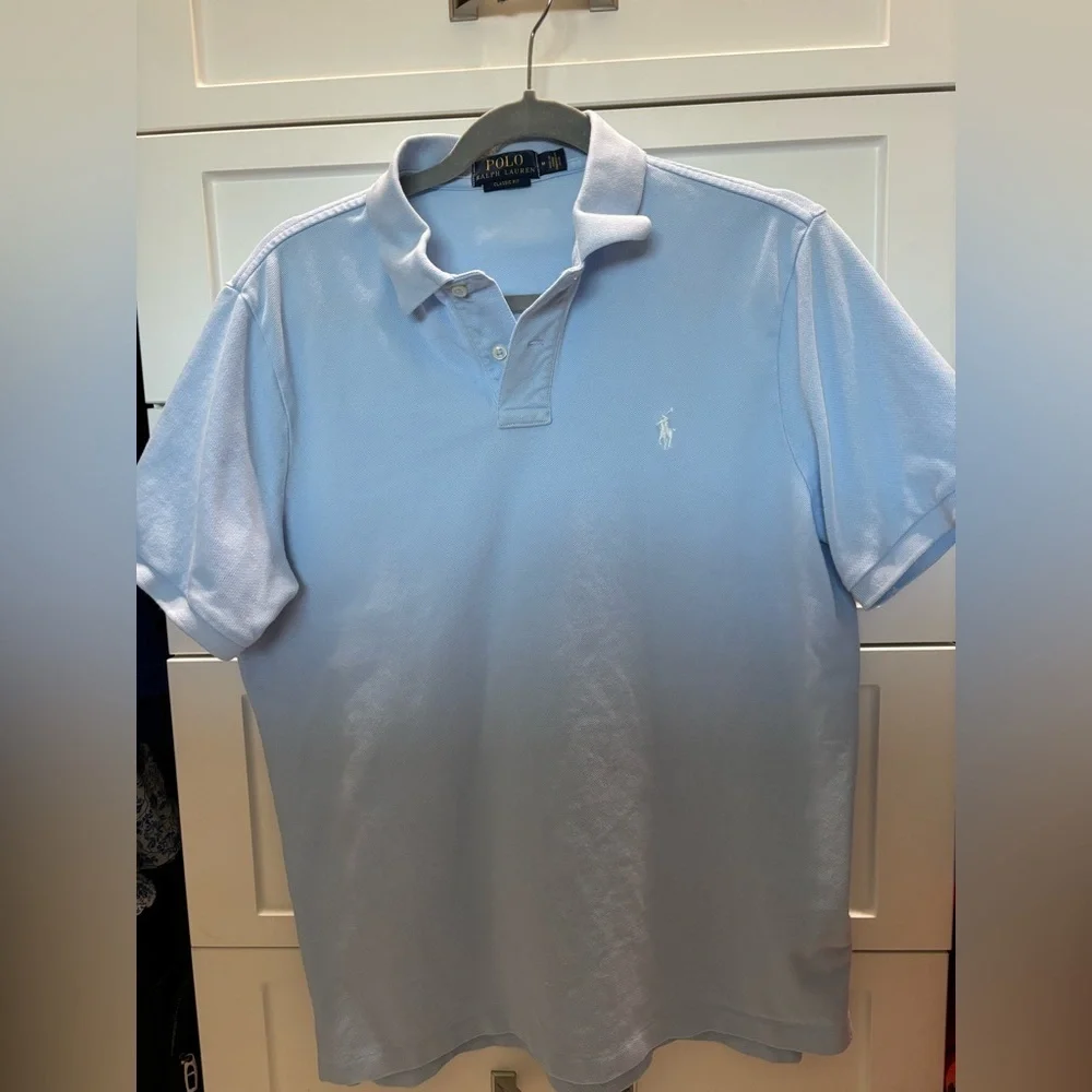 Polo Ralph Lauren Men's Short Sleeve Shirt Blue Golf Collared Size M